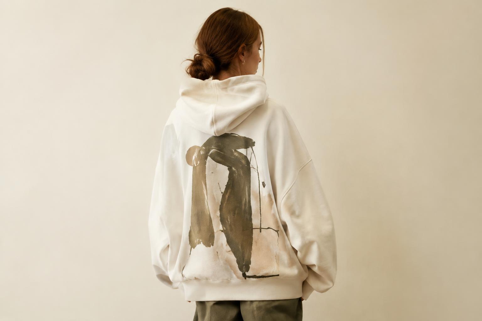 Off-white Ahed Aura hoodie with original artwork on the back